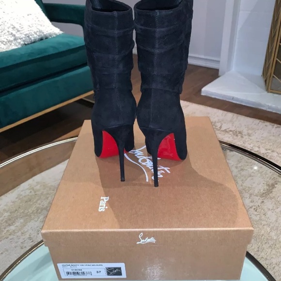 Black suede booties - Picture 6 of 7